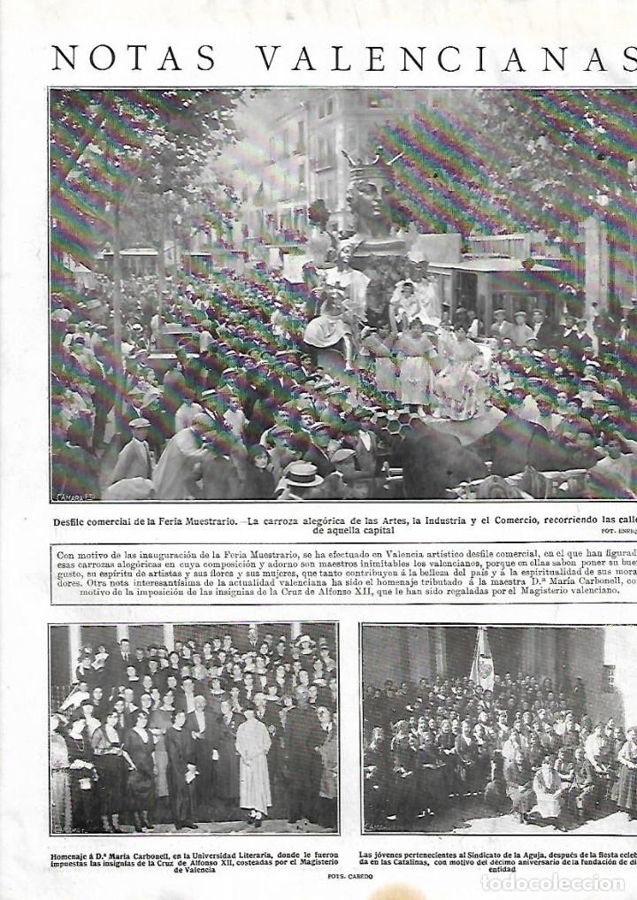 Collecting paper: A&Ntilde;O 1922 RECORTE PRENSA VALENCIA SINDICATO DE LA AGUJA MARIA CARBONELL DESFILE FERIA MUESTRARIO