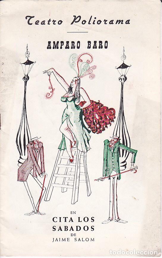 Coleccionismo: PROGRAMA TEATRO POLIORAMA AMPARO BARO A&Ntilde;O 1964 - Foto 1
