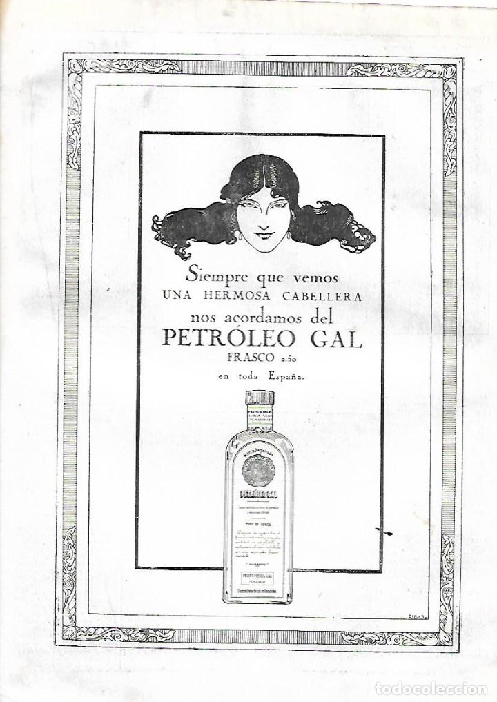 Collecting paper: A&Ntilde;O 1922 RECORTE PRENSA PUBLICIDAD PETROLEO GAL CUIDADO DEL CABELLO