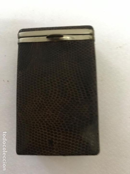 Coleccionismo: Pitillera piel y metal - Foto 1