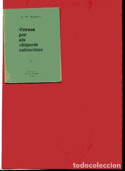 Coleccionismo: J.M&ordf;. BAYARRI VERSOS PER ALS CHIQUETS VALENCIANS. 1936 OFERTA