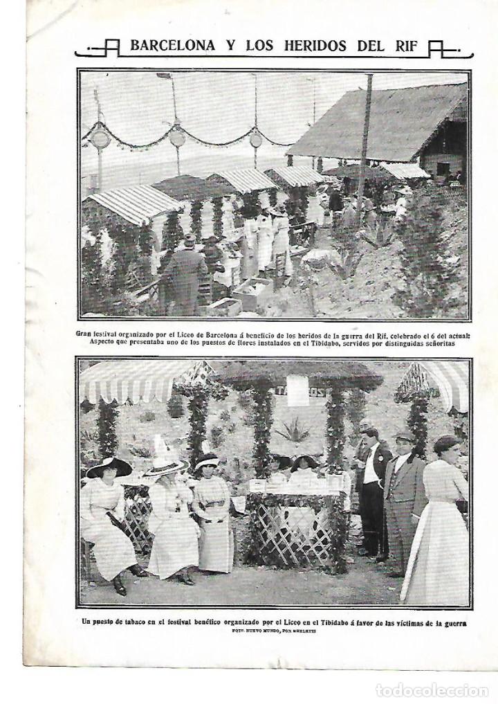 Collecting paper: A&Ntilde;O 1912 RECORTE PRENSA FESTIVAL BENEFICO HERIDOS RIF ORGANIZADO POR EL LICEO TIBIDABO BARCELONA