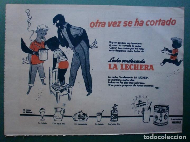 Coleccionismo: LECHE CONDENSADA LA LECHERA DE NESTL&Eacute; NO SE CORTA 11/9/1954 - DENTIFRICO ROSEMAIL PERFUMES JUPER