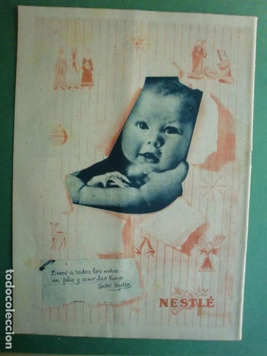 Coleccionismo: DESEO A TODOS LOS NI&Ntilde;OS UN FELIZ Y SANO A&Ntilde;O NUEVO BEB&Eacute; NESTL&Eacute; 31/12/1955