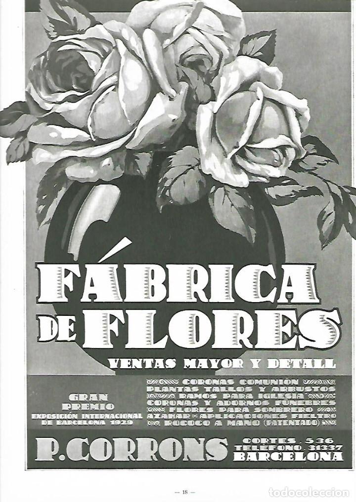 Collezionismo: A&Ntilde;O 1933 PUBLICIDAD P CORRONS FABRICA DE FLORES FLORS GRAN PREMIO EXPO INTERNACIONAL DE BCNA 1929
