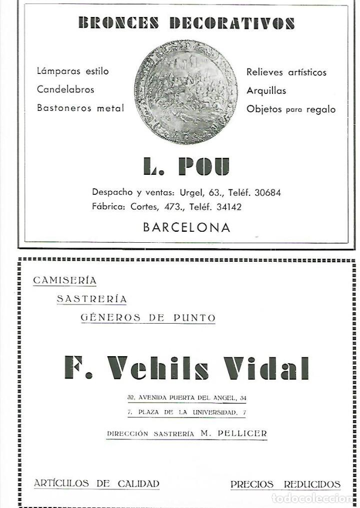 Coleccionismo: A&Ntilde;O 1933 PUBLICIDAD COMERCIO ALMACEN F VEHILS VIDAL CAMISERIA SASTRERIA PUNTO MODA BARCELONA