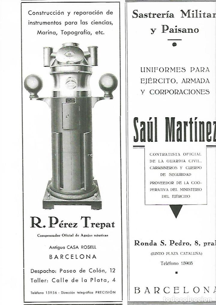 Coleccionismo: A&Ntilde;O 1933 PUBLICIDAD R PEREZ TREPAT ANTIGUA CASA ROSELL REPARACION INSTRUMENTOS CIENCIA TOPOGRAFIA