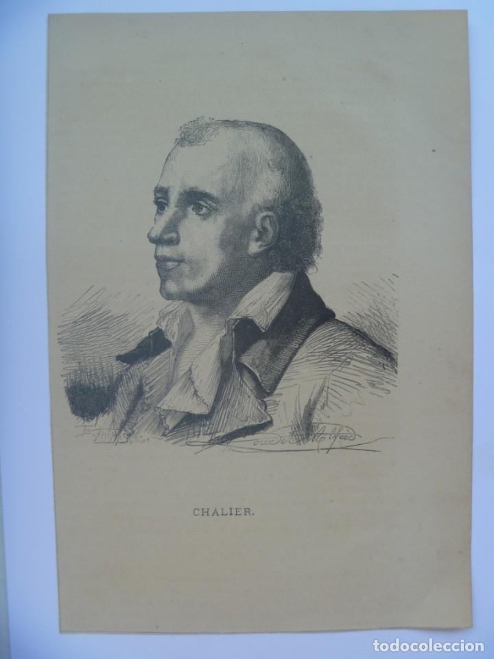 Coleccionismo: REVOLUCION FRANCESA : LAMINA CON RETRATO DEL REVOLUCIONARIO CHALIER