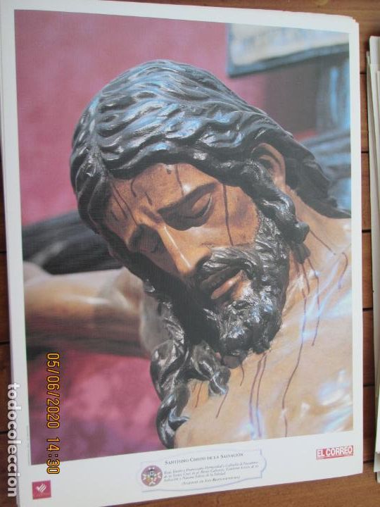 Coleccionismo: SANTISIMO CRISTO DE LA SALVACION , SOLEDAD SAN BUENAVENTURUA HERMANDAD LAMINA 40X29 CM PAPEL GRUESO