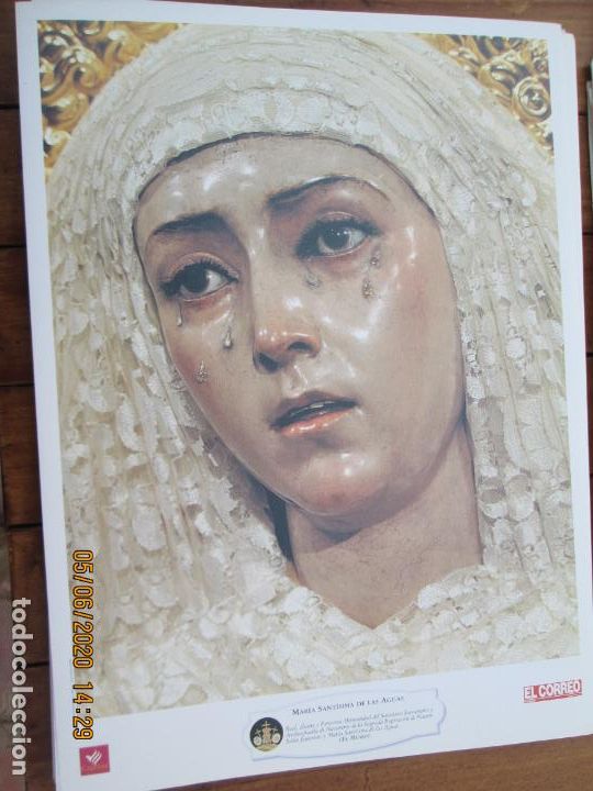 Coleccionismo: MARIA SANTISIMA DE LAS AGUAS , EL MUSEO HERMANDAD LAMINA 40X29 CM PAPEL GRUESO SATINADO - CAJA SUR