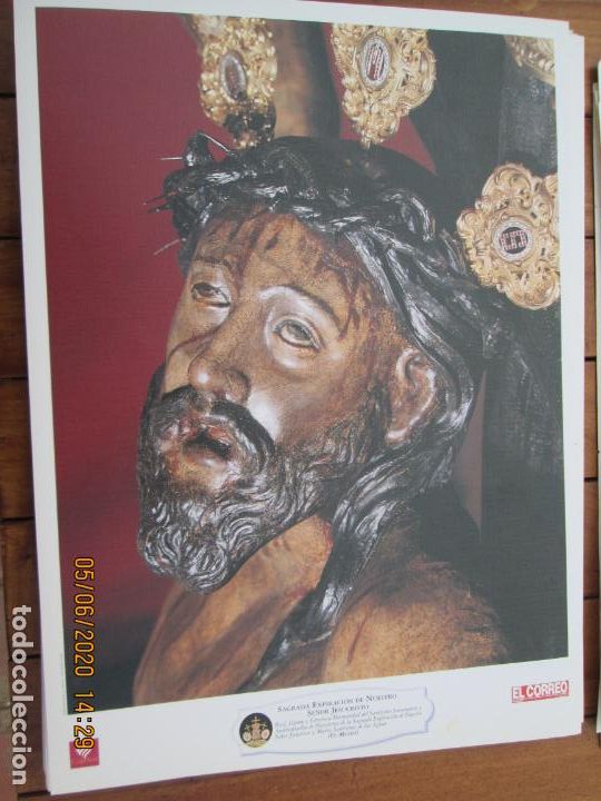 Coleccionismo: SAGRADA EXPIRACION DE NUESTRO SE&Ntilde;OR JESUCRISTO , EL MUSEO HERMANDAD LAMINA 40X29 CM PAPEL GRUESO SAT