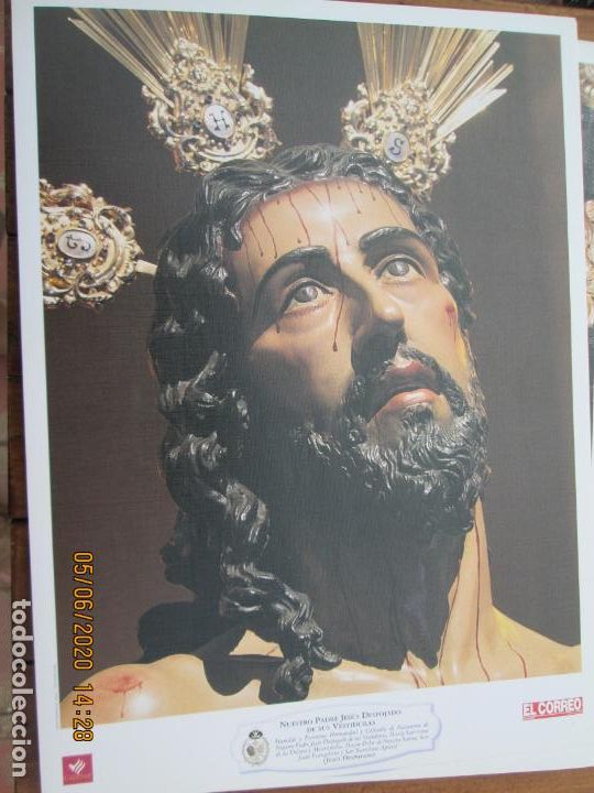 Coleccionismo: NUESTRO ,PADRE JESUS DESPOJADO HERMANDAD LAMINA 40X29 CM PAPEL GRUESO SATINADO - CAJA SUR