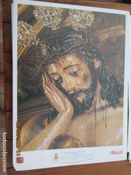 Coleccionismo: SANTISIMO CRISTO DE LA HUMILDAD Y PACIENCIA , LA CENA HERMANDAD LAMINA 40X29 CM PAPEL GRUESO SATINAD