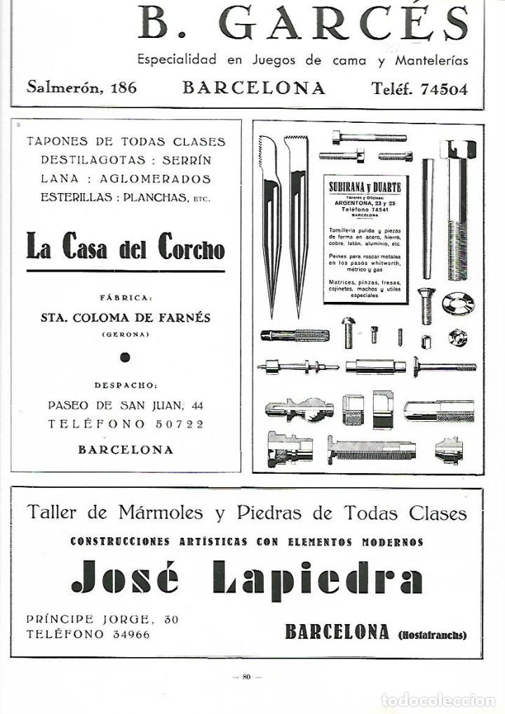 Colecionismo: A&Ntilde;O 1933 PUBLICIDAD LA CASA DEL CORCHO FABRICA SANTA COLOMA DE FARNERS BCNA TAPONES DESTILAGOTAS