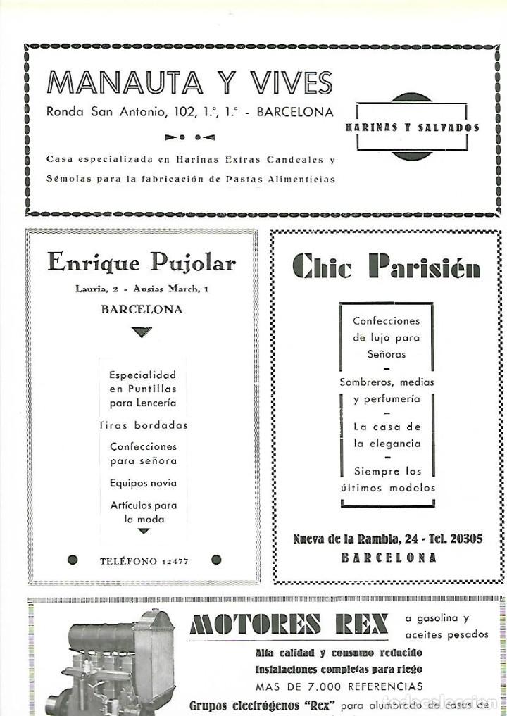 Coleccionismo: A&Ntilde;O 1933 PUBLICIDAD MANAUTA Y VIVES MARINAS Y SALVADOS HARINA EXTRA CANDEALES SEMOLAS PASTAS BCNA