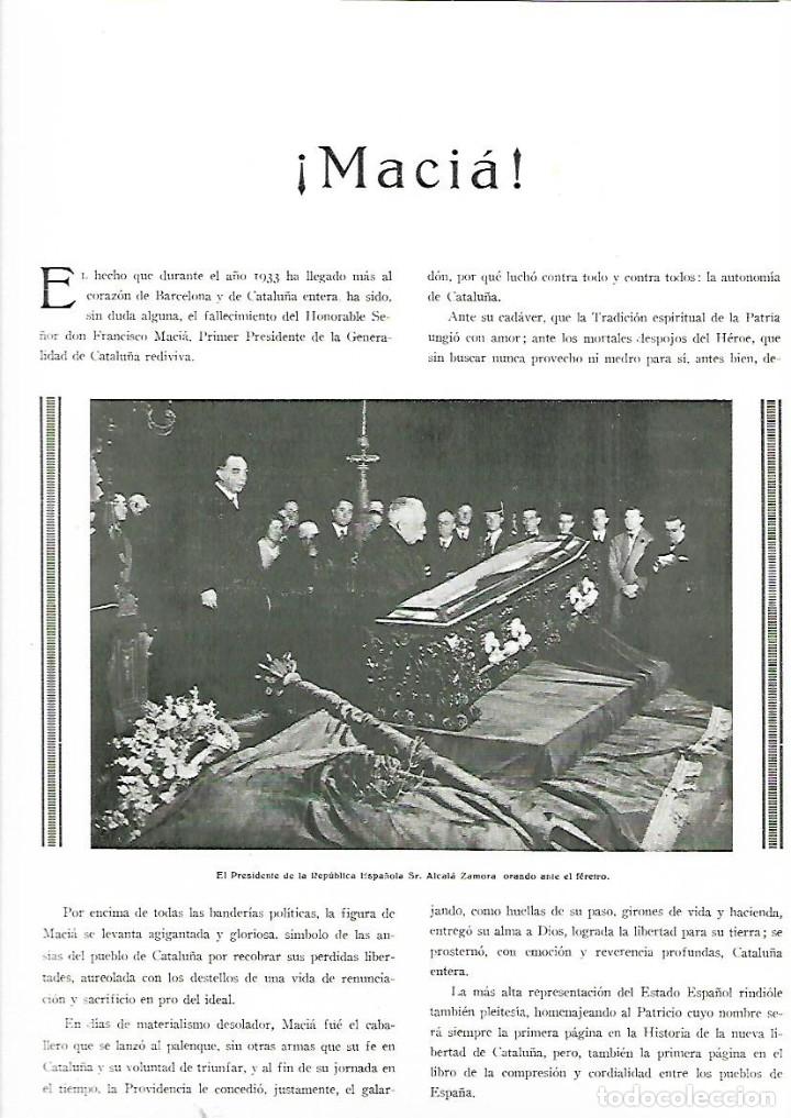 Collezionismo: A&Ntilde;O 1933 RECORTE PRENSA MUERTE MACIA ALCALA ZAMORA ORANDO ANTE EL FERETRO REPUBLICA