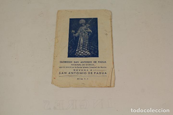 Coleccionismo: novena a san antonio de padua - escultura de salzillo