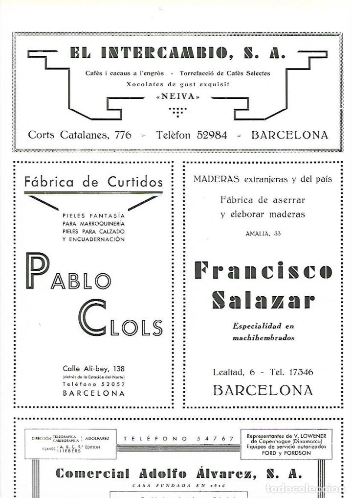 Colecionismo: A&Ntilde;O 1933 PUBLICIDAD PABLO CLOLS FABRICA DE CURTIDOS PIELES FANTASIA MARROQUINERIA BARCELONA