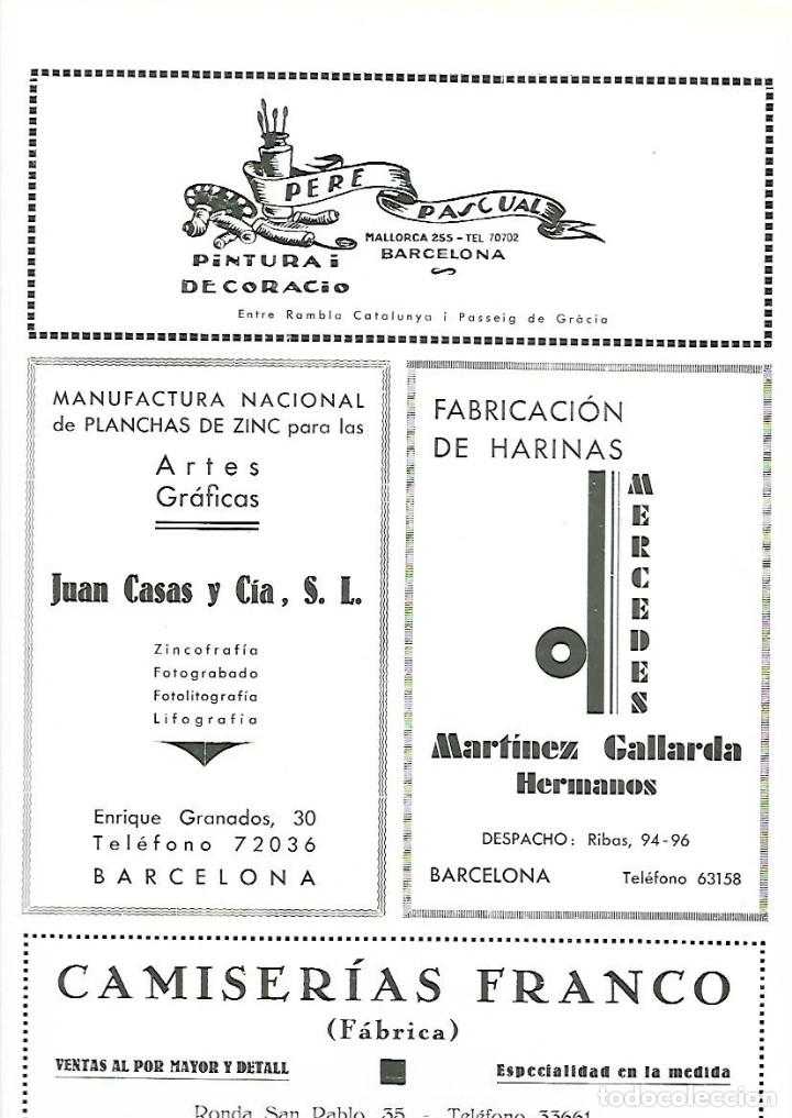 Coleccionismo: A&Ntilde;O 1933 PUBLICIDAD FABRICA HARINAS MERCEDES MARTINEZ GALLARDA HERMANOS BARCELONA