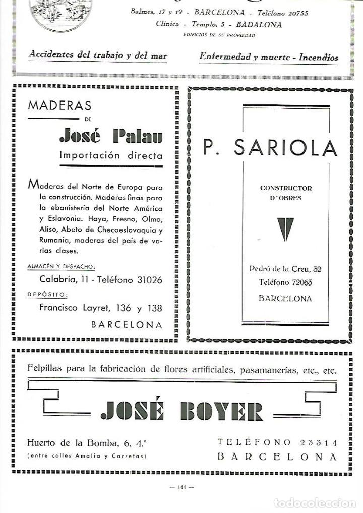 Coleccionismo: A&Ntilde;O 1933 PUBLICIDAD MADERAS JOSE PALAU IMPORTACION DIRECTA BARCELONA