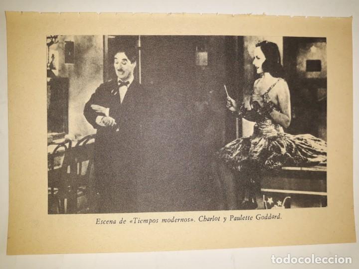 Coleccionismo: FOTO ACTOR CHARLIE CHAPLIN CHARLOT ACTRIZ PAULETTE GODDARD ESCENA PEL&Iacute;CULA TIEMPOS MODERNOS C&Oacute;MICO