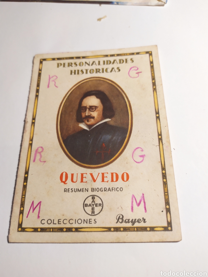 Coleccionismo: Mimi libro Colecciones Bayer, personajes hist&oacute;ricos QUEVEDO.