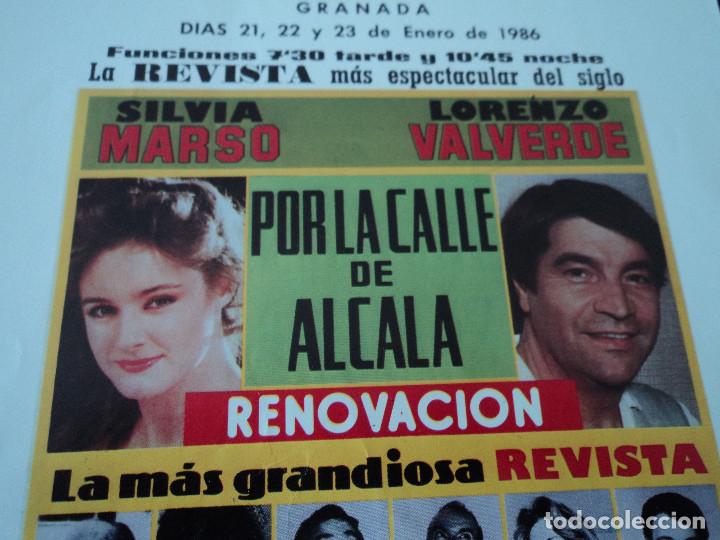 Colecionismo: FLAYER. SILVIA MARSO POR LA CALLE DE ALCALA TEATRO ISABEL LA CATOLICA DE GRANADA 1986