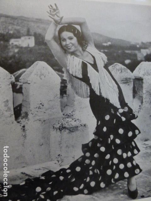 Collecting paper: GRANADA BAILADORA NATI MORALES ANTIGUA LAMINA HUECOGRABADO A&Ntilde;OS 20