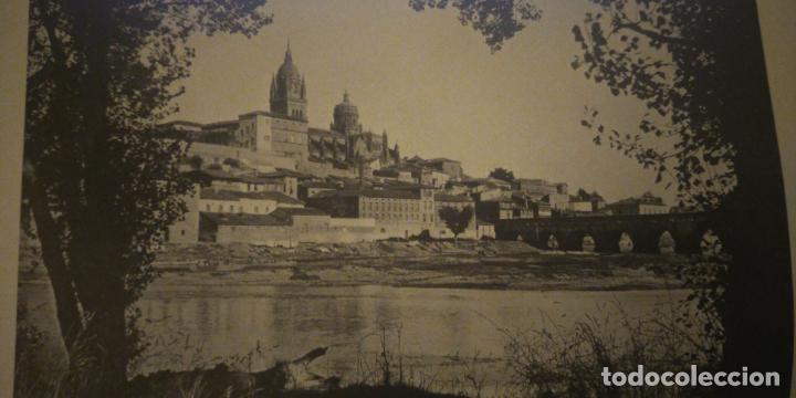 Coleccionismo: SALAMANCA VISTA DE LA CIUDAD ANTIGUA LAMINA HUECOGRABADO A&Ntilde;OS 20