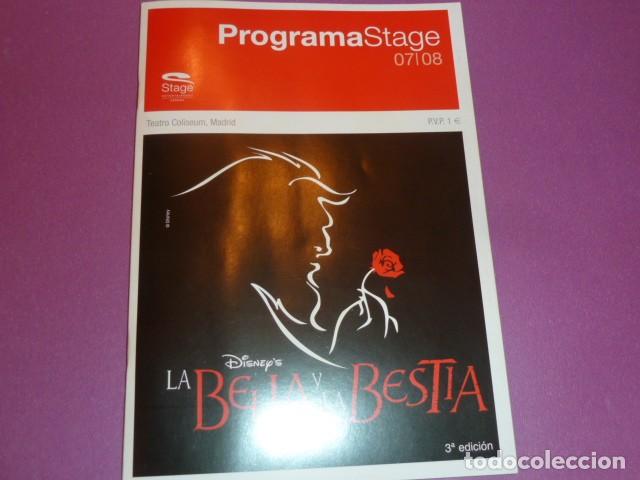 Coleccionismo: Programa del musical La Bella y La Bestia 2008 - Foto 1