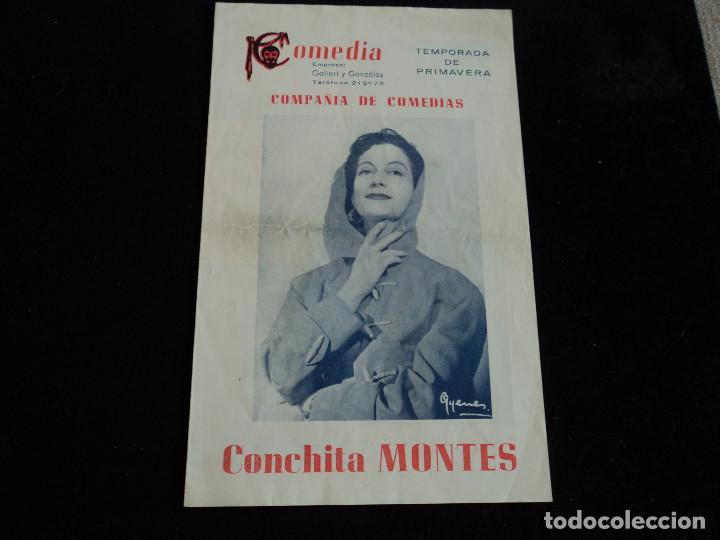 Coleccionismo: diptico, compa&ntilde;ia conchita montes, a media luz los tres, rafael alonso, pedro porcel, 1954