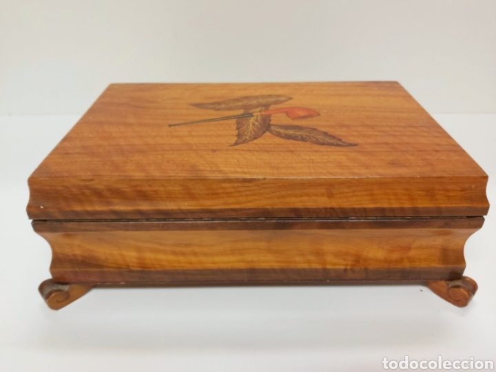 Coleccionismo: Caja madera musical para pipas - Foto 4