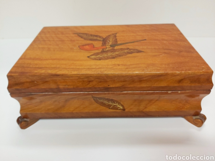 Coleccionismo: Caja madera musical para pipas - Foto 1