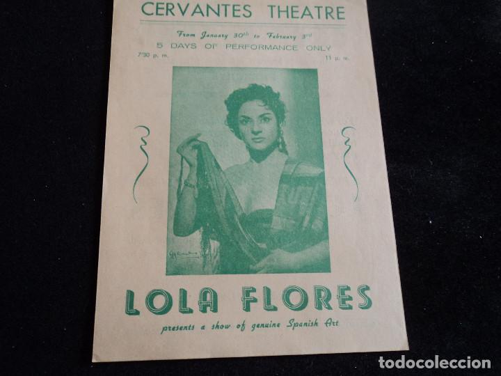 Coleccionismo: CERVANTES THEATRE LOLA FLORES FOLLETO EN INGLES PARA EL TURISMO 1961/62