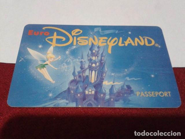 Collezionismo: ENTRADA TARJETA PLASTICO TARJETA PASE PASSEPORT EURO DISNEYLAND PARIS DISNEY a&ntilde;o 1994 CAMPANILLA