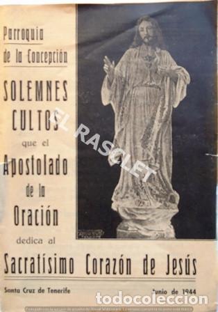 Collectionnisme: ANTIG&Uuml;O PROGRAMA DE LA PARROQUIA DE LA CONCEPCI&Oacute;N -SANTA CRUZ DE TENERIFE - A&Ntilde;O 1944