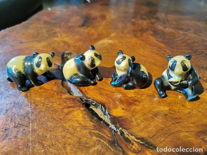 Coleccionismo: 4 OSOS PANDA DE RESINA DIFERANTES - Foto 1