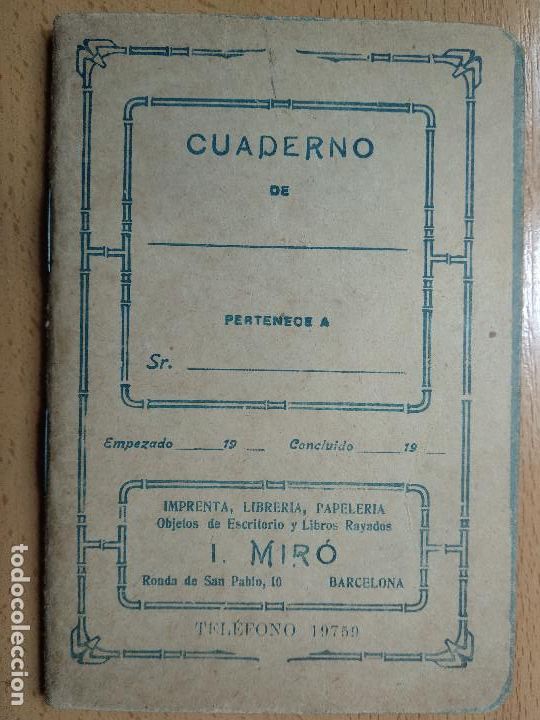 Coleccionismo: CUADERNO I. MIRO.