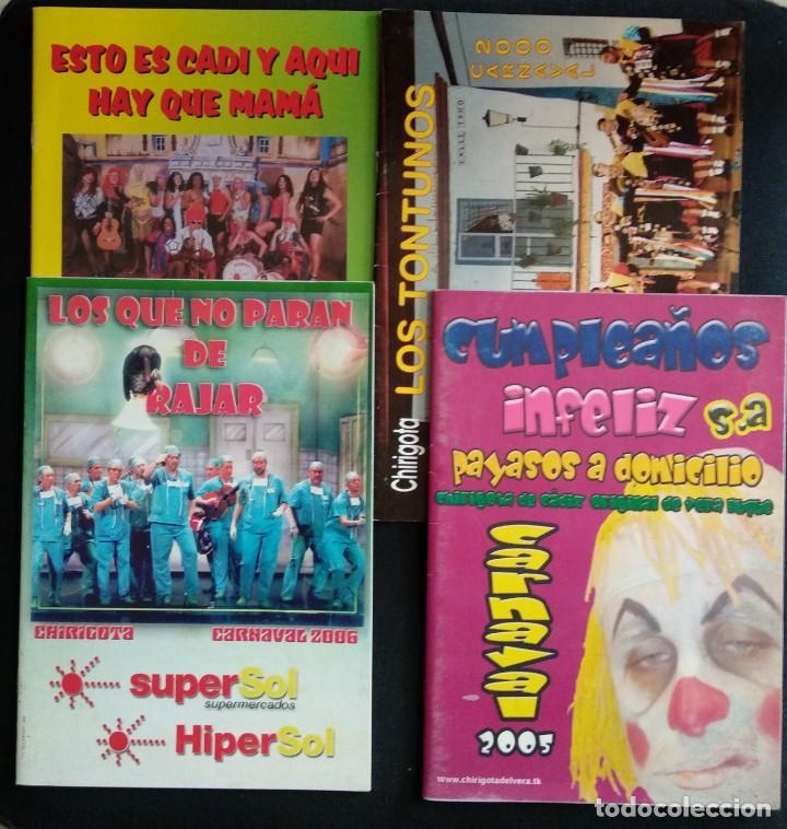 Coleccionismo: Lote libretos CHIRIGOTAS carnaval C&aacute;diz
