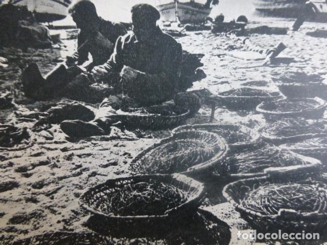 Sammelleidenschaft Papier: SAN CARLOS DE LA RAPITA TARRAGONA PESCADORES ANTIGUA LAMINA HUECOGRABADO A&Ntilde;OS 50