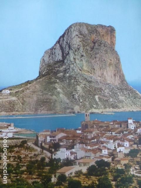 Coleccionismo: CALPE ALICANTE VISTA ANTIGUA LAMINA HUECOGRABADO A&Ntilde;OS 50