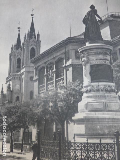 Coleccionismo: MADRID REAL ACADEMIA DE LA LENGUA Y LOS JERONIMOS ANTIGUA LAMINA HUECOGRABADO A&Ntilde;OS 50