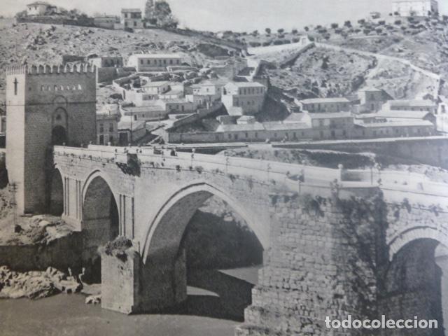 Collecting paper: TOLEDO PUENTE DE ALCANTARA ANTIGUA LAMINA HUECOGRABADO A&Ntilde;OS 50