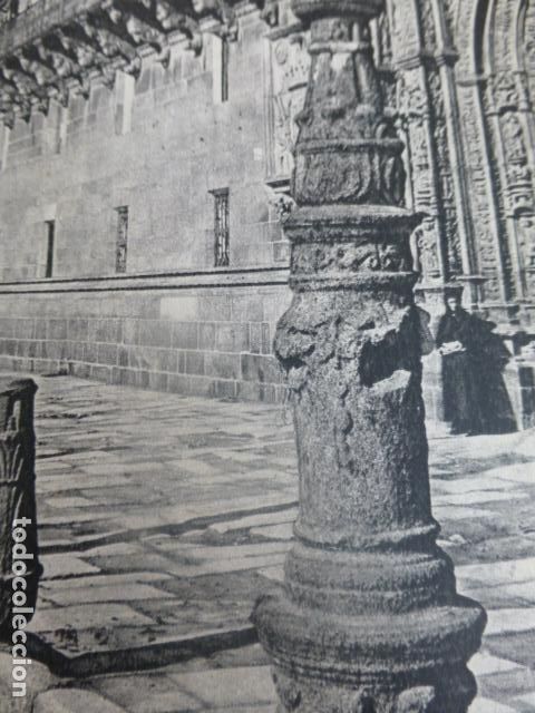 Coleccionismo: SANTIAGO DE COMPOSTELA HOSPITAL DE LOS REYES CATOLICOS ANTIGUA LAMINA HUECOGRABADO A&Ntilde;OS 50