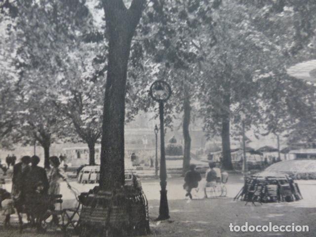 Collecting paper: BILBAO PARQUE DEL ARENAL ANTIGUA LAMINA HUECOGRABADO A&Ntilde;OS 50