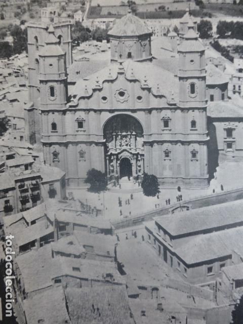 Sammelleidenschaft Papier: ALCA&Ntilde;IZ TERUEL VISTA AEREA ANTIGUA LAMINA HUECOGRABADO A&Ntilde;OS 50