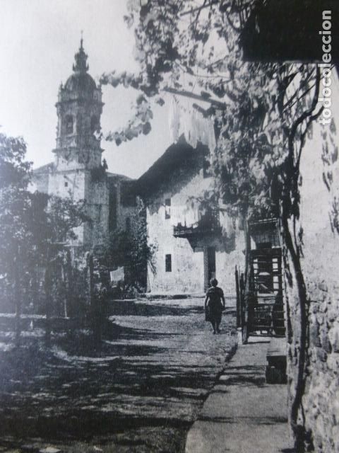 Collectionnisme: AMOREBIETA VIZCAYA CALLE E IGLESIA DE SANTA MARIA ANTIGUA LAMINA HUECOGRABADO