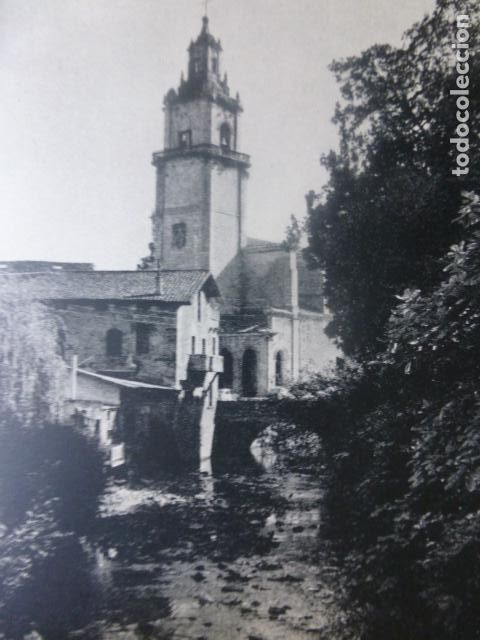 Collecting paper: DURANGO VIZCAYA EL RIO IBAIZABAL E IGLESIA DE SANTA ANA ANTIGUA LAMINA HUECOGRABADO