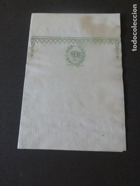 Coleccionismo: MENU CARTA MINUTA 1908 - Foto 1