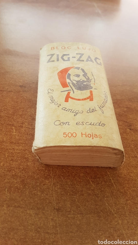 Coleccionismo: Bloc lujo zig-zag 500 hojas con escudo - Foto 1